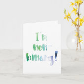 Moderne familie geslachtsaankondiging niet-binair kaart (Gele Bloem)