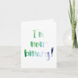 Moderne familie geslachtsaankondiging niet-binair kaart