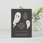 Moderne familie Halloween party uitnodiging (Staand voorkant)