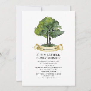 Moderne familie hereniging boom watercolor typogra kaart
