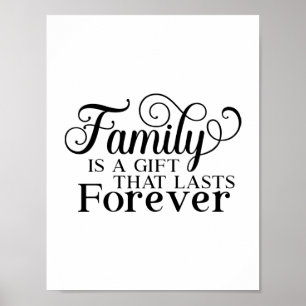 Moderne familie is een cadeauquote-typografie poster