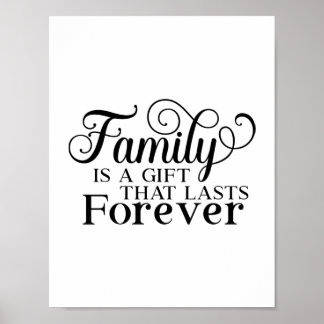 Moderne familie is een cadeauquote-typografie poster