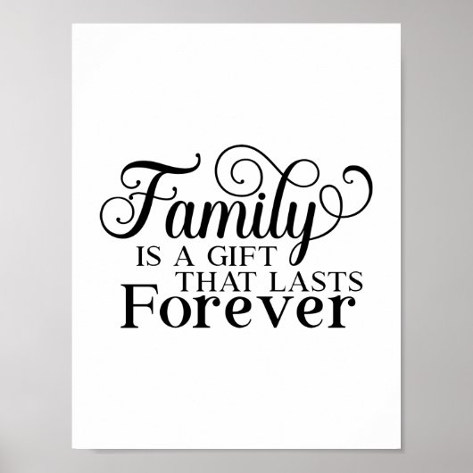 Moderne familie is een cadeauquote-typografie poster (Voorkant)