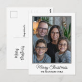 Moderne Familie Kerst Aangepaste Foto Gepersonalis Briefkaart (Voorkant / Achterkant)