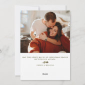 moderne familie kerstfoto feestdagenkaart (Achterkant)