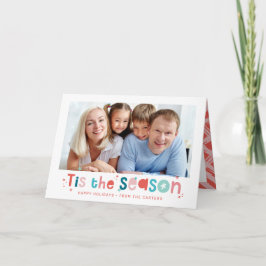 MODERNE FAMILIE KERSTMIS FOTO plezier dit seizoen Feestdagen Kaart