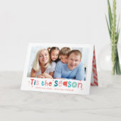 MODERNE FAMILIE KERSTMIS FOTO plezier dit seizoen Feestdagen Kaart (Voorkant)