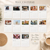 Moderne Familie Minimaal Aangepaste Foto Kalender
