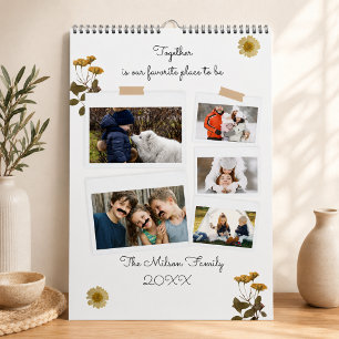 Moderne Familie Minimaal Aangepaste foto Kalender