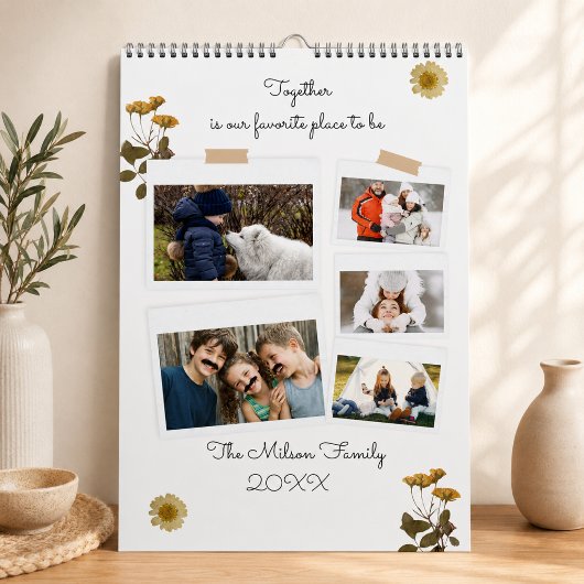 Moderne Familie Minimaal Aangepaste foto Kalender