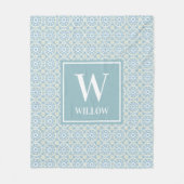 Moderne familie Monogram Fleece Deken (Voorkant)