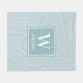 Moderne familie Monogram Fleece Deken (Voorkant (Horizontaal))