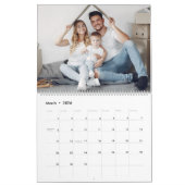 Moderne familie monogram naam blauwgroen 18 foto's kalender (Mar 2026)