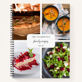 Moderne familie ontvangt 4 foto-inkeping notitieboek