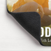 Moderne familie papa en ik gepersonaliseerd muismat (Hoek)