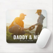 Moderne familie papa en ik gepersonaliseerd muismat (Met muis)
