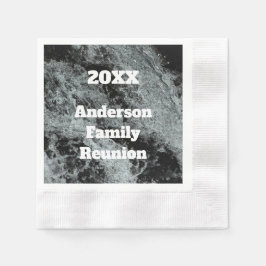 Moderne familie reünie Black White Falling Water Servet