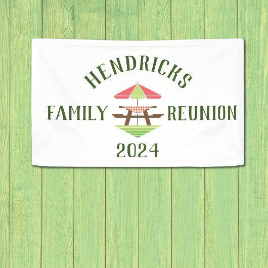 Moderne familie reünie welkom banner