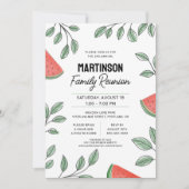 Moderne Familie Reünie Zomerboom Watermeloen Kaart (Voorkant)