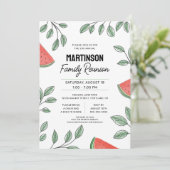 Moderne Familie Reünie Zomerboom Watermeloen Kaart (Staand voorkant)