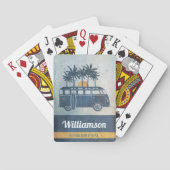 Moderne familie  Surfer van Summer Vacation Pokerkaarten (Achterkant)