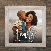 Moderne Familie Typografie Foto Custom Afdruk