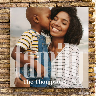 Moderne familie typografie foto gepersonaliseerd afdruk