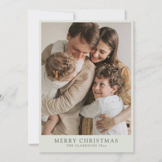 Moderne familie vakantie aangepaste Kaart (Voorkant)