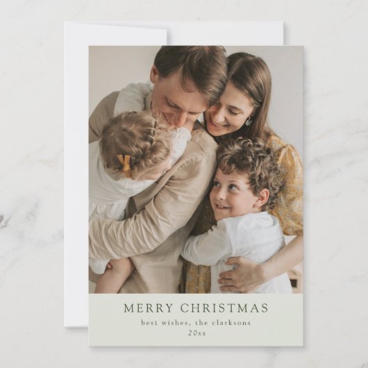 Moderne familie vakantie aangepaste Kaart (Voorkant)