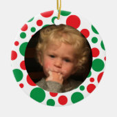 Moderne familie vakantie foto keramisch ornament (Voorkant)