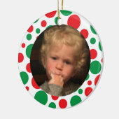 Moderne familie vakantie foto keramisch ornament (Links)