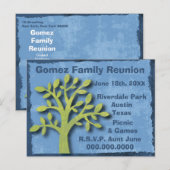 Moderne familieboom familiereünie briefkaart (Voorkant / Achterkant)