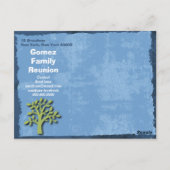 Moderne familieboom familiereünie briefkaart (Achterkant)