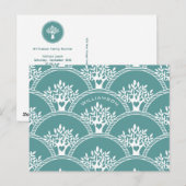 Moderne familieboom reünie briefkaart (Voorkant / Achterkant)