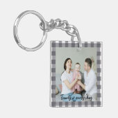 Moderne familiedag foto Acryl Sleutelhanger (Voorkant Links)