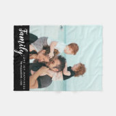 Moderne familiefamjabloon Je woorden op maat Fleece Deken (Voorkant (Horizontaal))