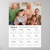 Moderne familiefoto 2024 kalender poster (Voorkant)