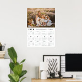 Moderne familiefoto 2024 kalender poster (Thuiskantoor)