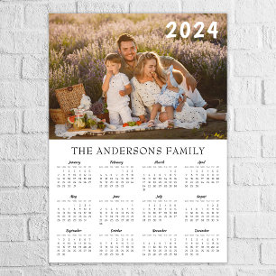 Moderne familiefoto 2024 kalender poster