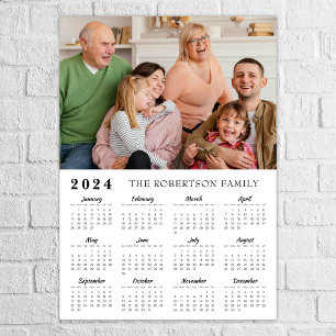 Moderne familiefoto 2024 kalender poster