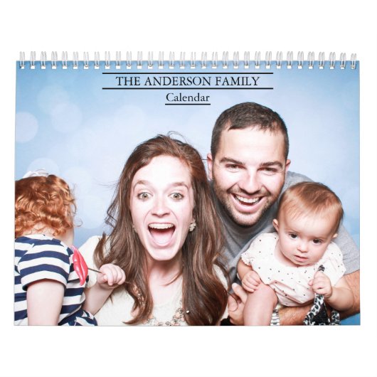 Moderne familiefoto 2025 kalender (Hoes)