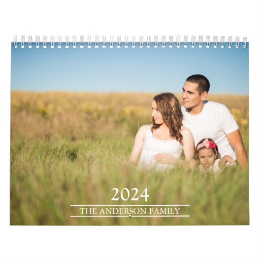 Moderne familiefoto 2025 kalender (Hoes)