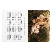 Moderne familiefoto 2026 Kalender 12 maanden Magneet (Horizontaal)