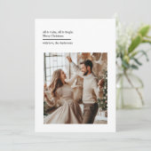 Moderne familiefoto | Alles is rustig, alles is he Feestdagenkaart (Staand voorkant)