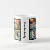 Moderne familiefoto collage monogram koffiemok (Center)