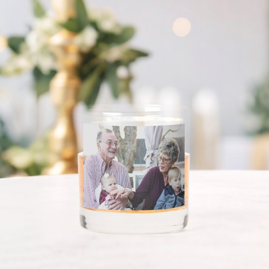 Moderne familiefoto dubbelzijdig whisky glas (Insitu (Huwelijk))