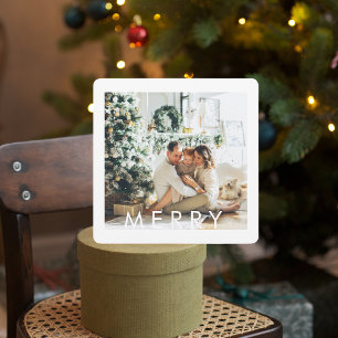 Moderne familiefoto en Happy Holiday & Merry