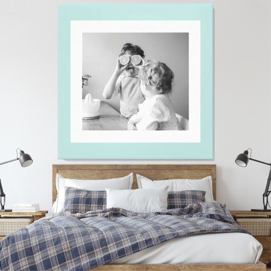 Moderne familiefoto Gemakkelijk met een eenvoudige Canvas Afdruk (Insitu (Slaapkamer))