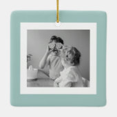 Moderne familiefoto Gemakkelijk met een eenvoudige Keramisch Ornament (Achterkant)