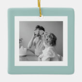 Moderne familiefoto Gemakkelijk met een eenvoudige Keramisch Ornament (Voorkant)